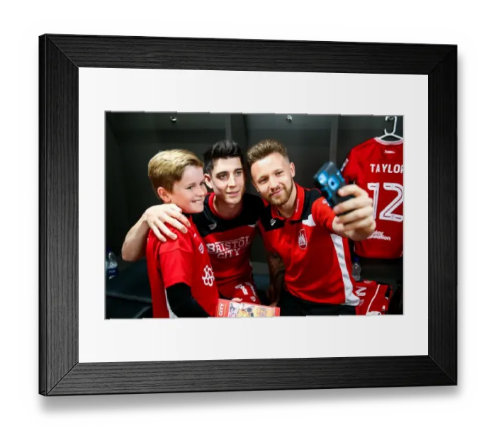 Framed Print : Mascots Entering Bristol City Dressing Room Before Barnsley Match, 2017 Framed Print : Mascots Entering Bristol City Dressing Room Before Barnsley Match, 2017