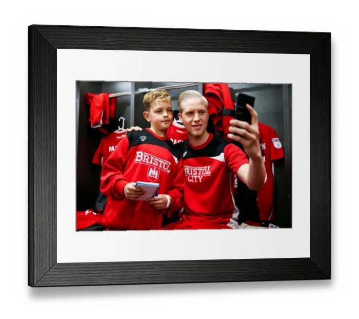 Framed Print : Mascots in the Bristol City Dressing Room: Unity Before the Barnsley Match Framed Print : Mascots in the Bristol City Dressing Room: Unity Before the Barnsley Match
