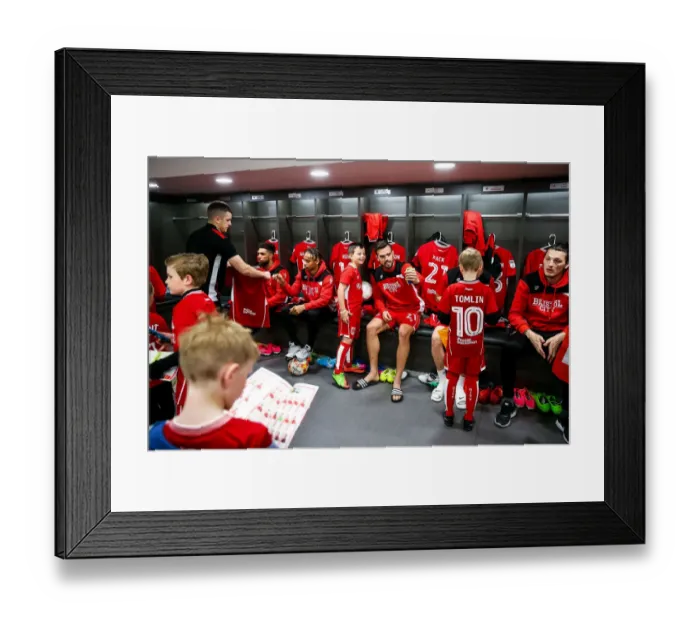 Framed Print : Bristol City Mascots in the Dressing Room: Pre-Match Moment at Ashton Gate Stadium, 2017 Framed Print : Bristol City Mascots in the Dressing Room: Pre-Match Moment at Ashton Gate Stadium, 2017