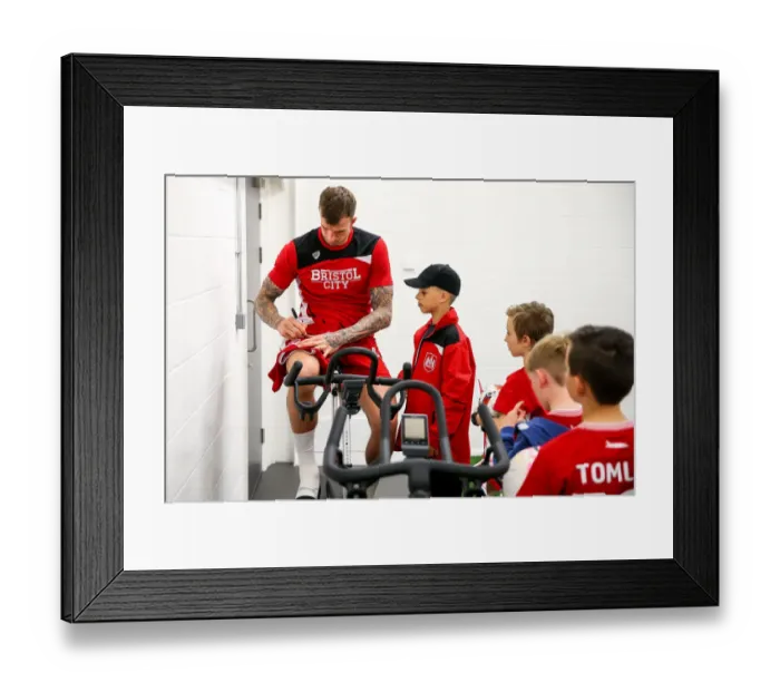 Framed Print : Bristol City Mascots Surprise Players Before Barnsley Match, 2017 - Ashton Gate Stadium Framed Print : Bristol City Mascots Surprise Players Before Barnsley Match, 2017 - Ashton Gate Stadium