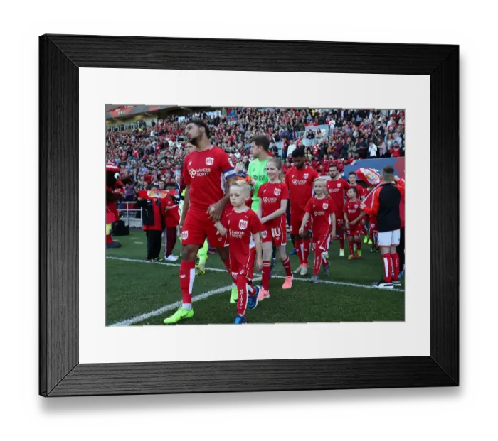 Framed Print : Bristol City vs Barnsley: Championship Match Kick-Off at Ashton Gate - Mascots Lead the Way Framed Print : Bristol City vs Barnsley: Championship Match Kick-Off at Ashton Gate - Mascots Lead the Way