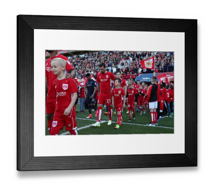 Framed Print : Sky Bet Championship: Mascots Leading the Way - Bristol City vs Barnsley