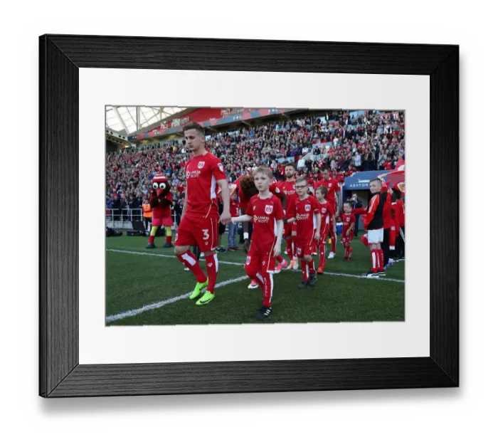 Framed Print : Mascots Lead the Way: Bristol City vs Barnsley, Sky Bet Championship Framed Print : Mascots Lead the Way: Bristol City vs Barnsley, Sky Bet Championship