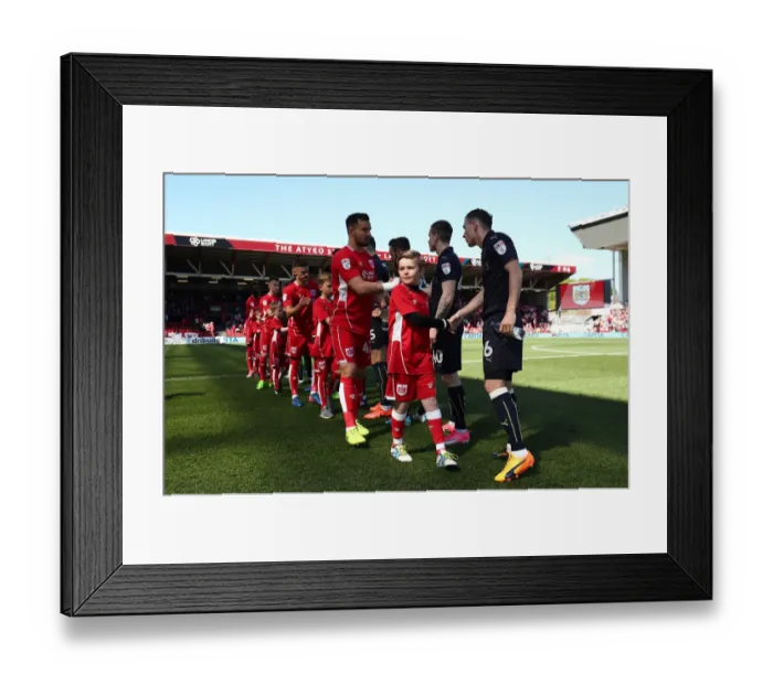 Framed Print : Bristol City Mascots Leading the Way: Sky Bet Championship Showdown vs Barnsley at Ashton Gate Framed Print : Bristol City Mascots Leading the Way: Sky Bet Championship Showdown vs Barnsley at Ashton Gate