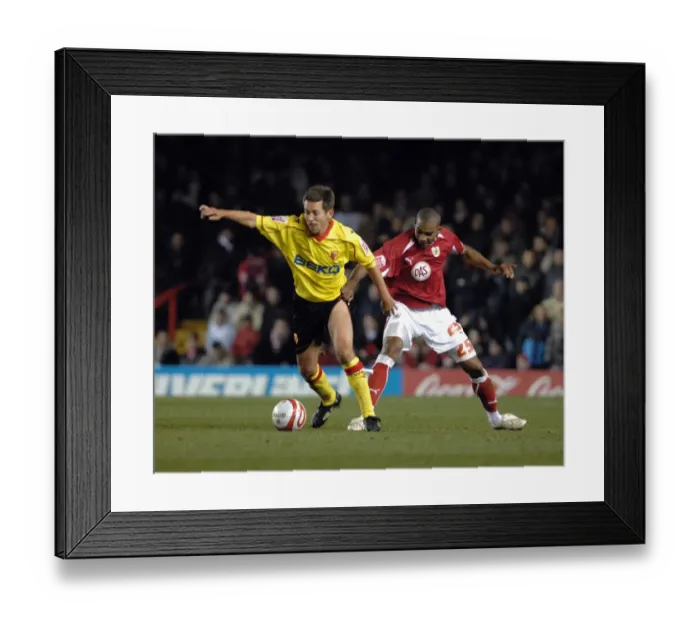Framed Print : Bristol City vs. Watford: A Football Rivalry from the 08-09 Season