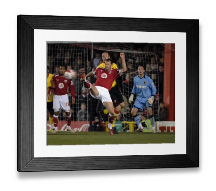 Framed Print : Bristol City vs. Watford: A Football Showdown - 08-09 Season