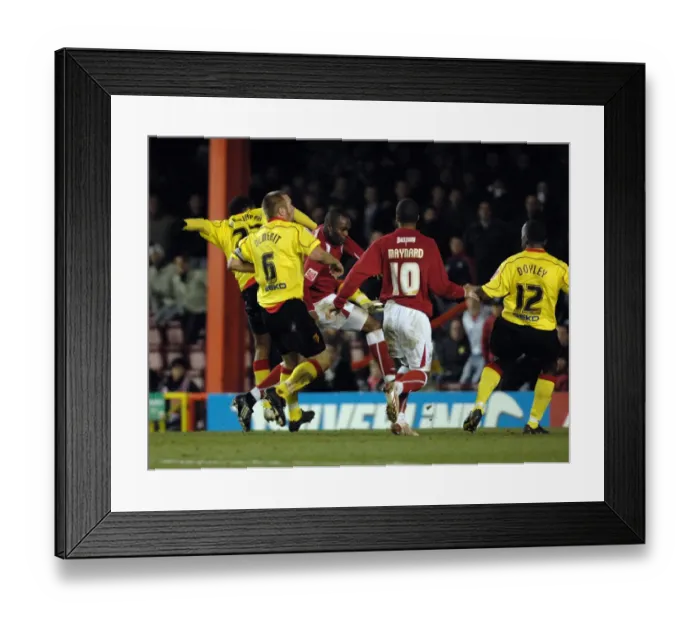 Framed Print : Bristol City vs. Watford: A Fierce Clash from the 08-09 Season Framed Print : Bristol City vs. Watford: A Fierce Clash from the 08-09 Season