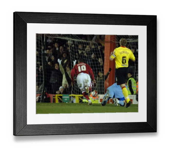 Framed Print : Bristol City vs. Watford: A Fierce Clash from the 08-09 Season Framed Print : Bristol City vs. Watford: A Fierce Clash from the 08-09 Season