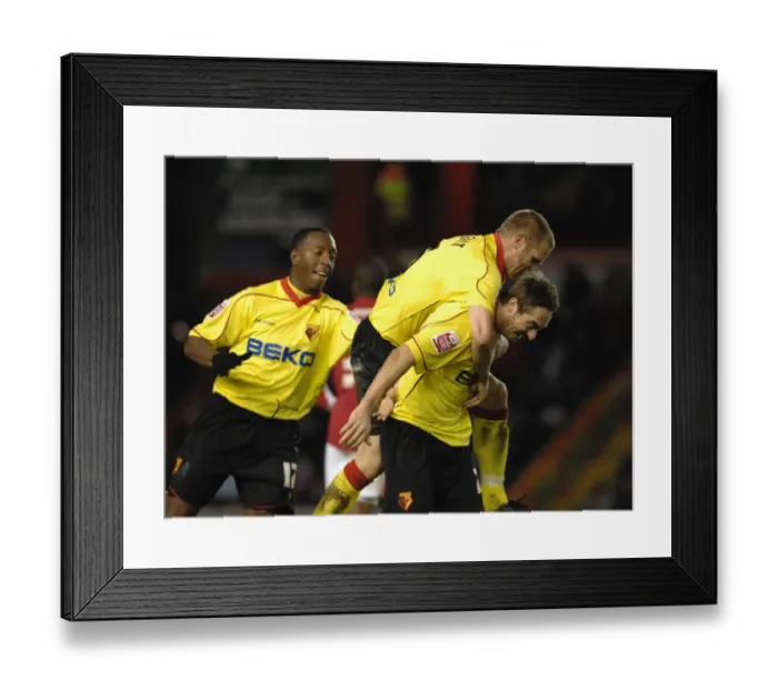 Framed Print : Bristol City vs. Watford: A Football Showdown - 08-09 Season