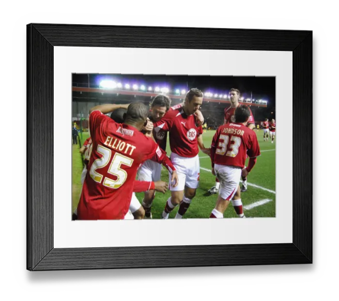 Framed Print : Nicky Maynard Celebration