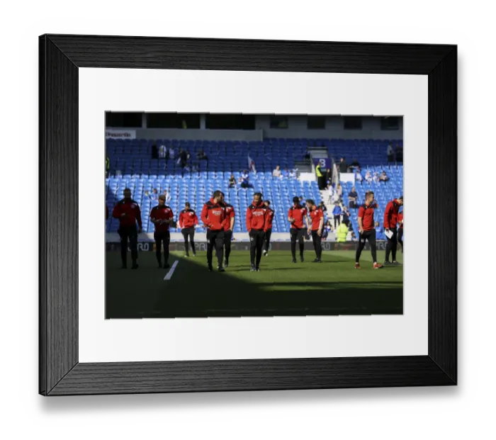 Framed Print : Brighton & Hove Albion vs. Bristol City: Pre-Match Moments at Amex Stadium