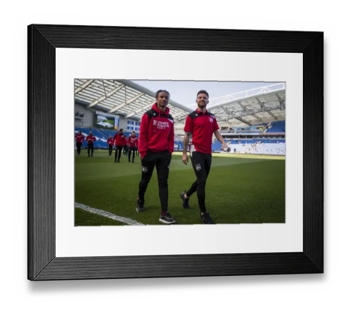 Framed Print : Brighton & Hove Albion vs. Bristol City: Pre-Match Moments at Amex Stadium