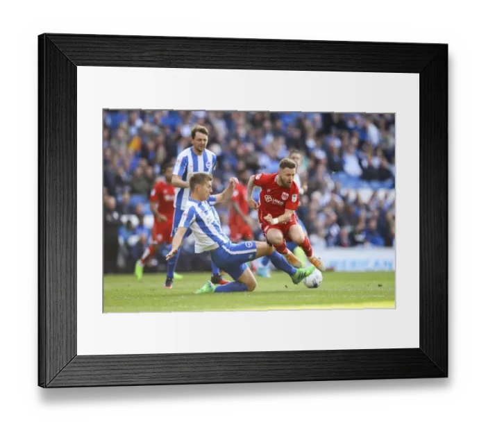 Framed Print : Uwe Hunemeier Slides Tackle Against Matt Taylor - Brighton & Hove Albion vs. Bristol City (Sky Bet Championship, 2017) Framed Print : Uwe Hunemeier Slides Tackle Against Matt Taylor - Brighton & Hove Albion vs. Bristol City (Sky Bet Championship, 2017)