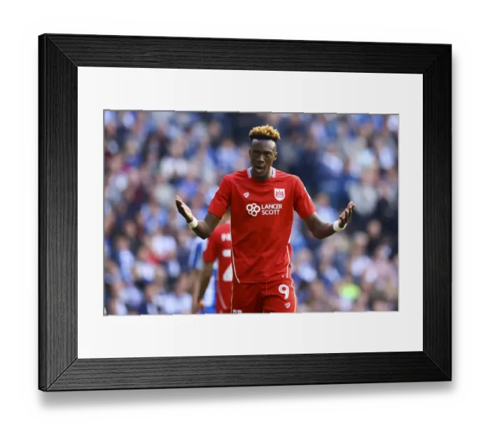 Framed Print : Tammy Abraham's Goal Sparks Euphoria among Bristol City Fans at Amex Stadium
