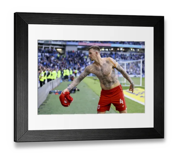 Framed Print : Aden Flint's Generous Gesture: Giving Away His Shirt to a Lucky Fan at Brighton & Hove Albion vs. Bristol City (April 29, 2017) Framed Print : Aden Flint's Generous Gesture: Giving Away His Shirt to a Lucky Fan at Brighton & Hove Albion vs. Bristol City (April 29, 2017)