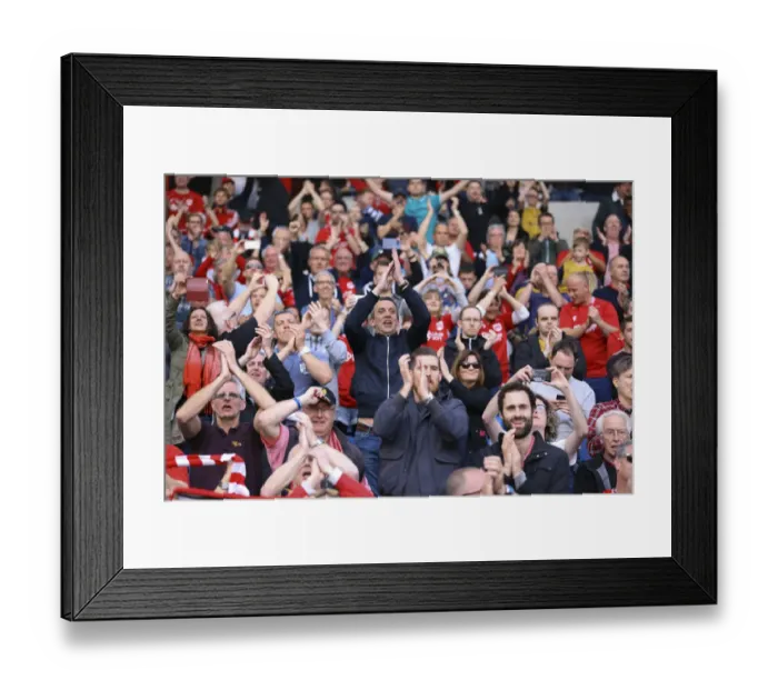 Framed Print : Bristol City Celebrates Championship Survival: Brighton & Hove Albion vs. Bristol City (29 April 2017)