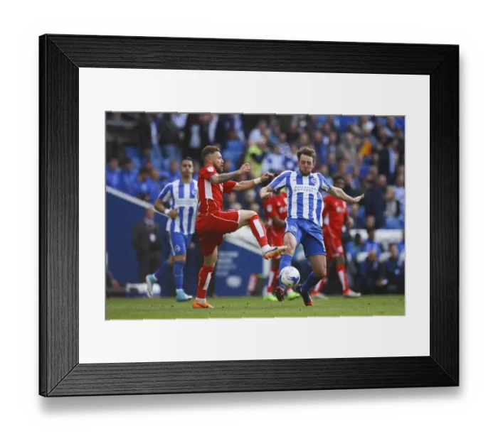 Framed Print : Matt Taylor Tackles Dale Stephens: Brighton & Hove Albion vs. Bristol City Championship Clash, April 2017 Framed Print : Matt Taylor Tackles Dale Stephens: Brighton & Hove Albion vs. Bristol City Championship Clash, April 2017