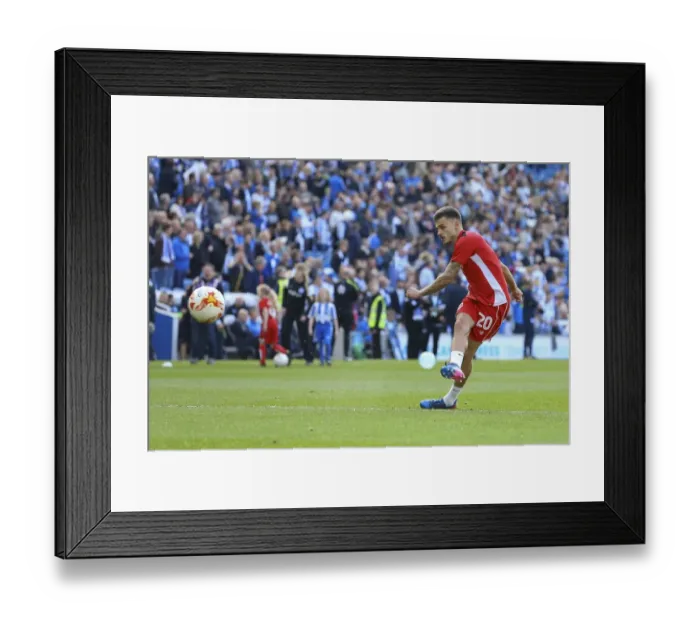 Framed Print : Jamie Paterson of Bristol City Warming Up Ahead of Brighton and Hove Albion Clash, Sky Bet Championship (2017)