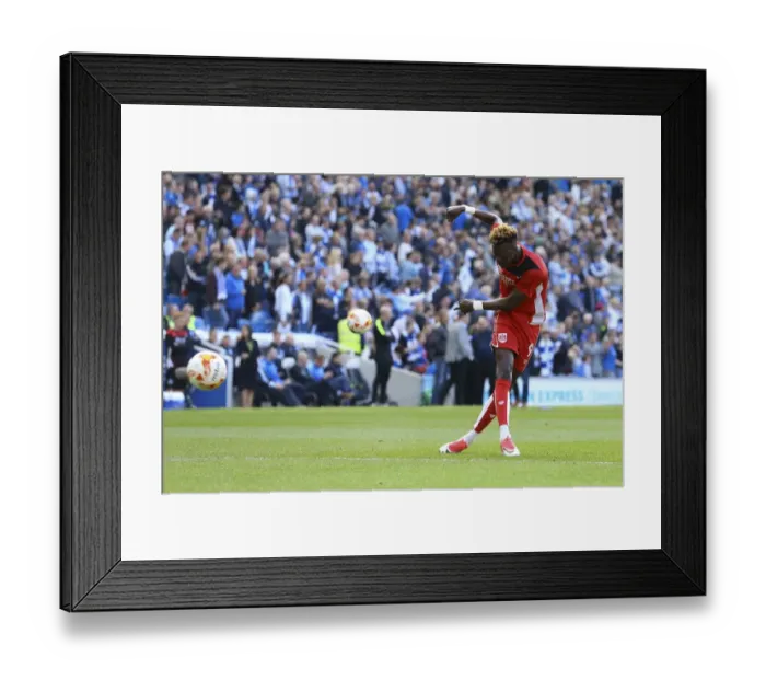 Framed Print : Tammy Abraham's Focus: Pre-Match Routine at Amex Stadium (Brighton & Hove Albion vs. Bristol City, Sky Bet Championship, April 2017) Framed Print : Tammy Abraham's Focus: Pre-Match Routine at Amex Stadium (Brighton & Hove Albion vs. Bristol City, Sky Bet Championship, April 2017)