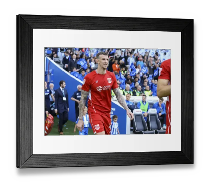 Framed Print : Aden Flint Leads Bristol City Charge at Amex Stadium (Brighton & Hove Albion vs. Bristol City, Sky Bet Championship) Framed Print : Aden Flint Leads Bristol City Charge at Amex Stadium (Brighton & Hove Albion vs. Bristol City, Sky Bet Championship)