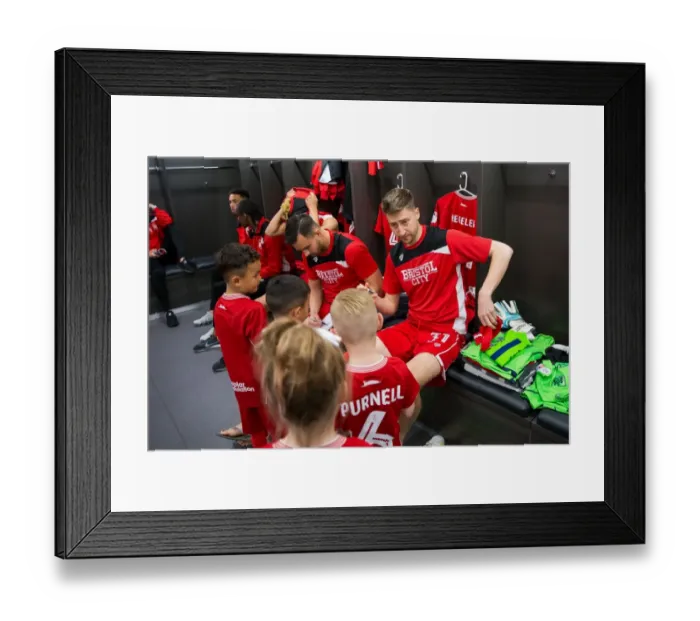 Framed Print : Bristol City Mascots Pre-Match Tradition: A Peek into the Dressing Room (Bristol City vs Birmingham City, May 7, 2017) Framed Print : Bristol City Mascots Pre-Match Tradition: A Peek into the Dressing Room (Bristol City vs Birmingham City, May 7, 2017)