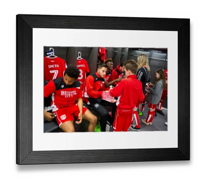 Framed Print : Behind the Scenes: Bristol City Mascots Pre-Match Tradition in the Dressing Room (Bristol City vs Birmingham City, 07-05-2017) Framed Print : Behind the Scenes: Bristol City Mascots Pre-Match Tradition in the Dressing Room (Bristol City vs Birmingham City, 07-05-2017)