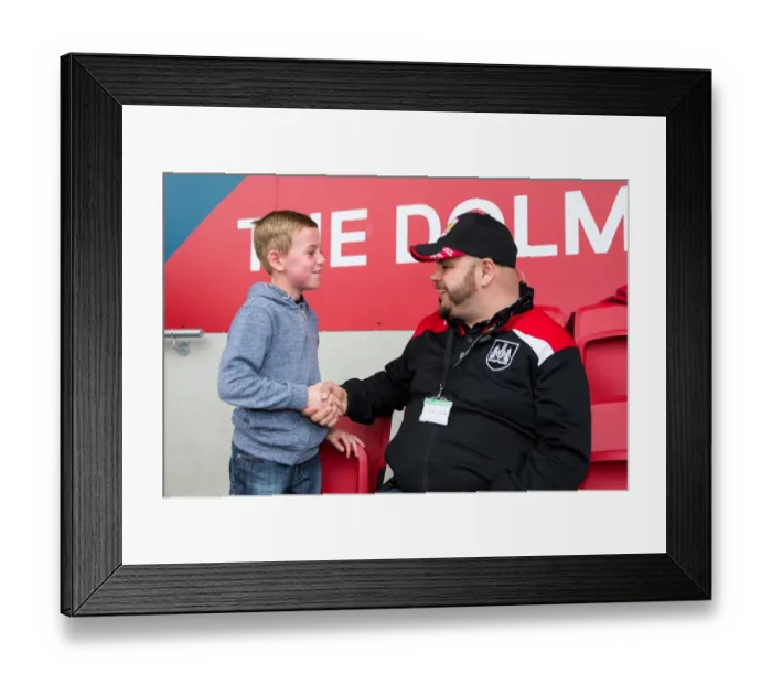Framed Print : Bristol City FC: A Surprise Birthday for Announcer Rogan Thomson vs Birmingham City (07-05-2017)