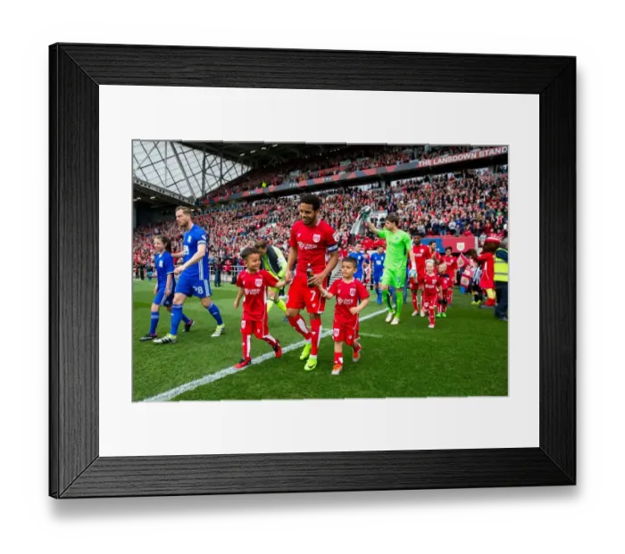 Framed Print : Korey Smith Leads Out Bristol City and Birmingham City at Ashton Gate Stadium (Sky Bet Championship) Framed Print : Korey Smith Leads Out Bristol City and Birmingham City at Ashton Gate Stadium (Sky Bet Championship)