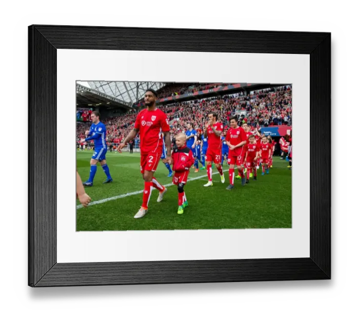 Framed Print : Sky Bet Championship Showdown: Mascots Lead the Way at Ashton Gate - Bristol City vs. Birmingham City Framed Print : Sky Bet Championship Showdown: Mascots Lead the Way at Ashton Gate - Bristol City vs. Birmingham City
