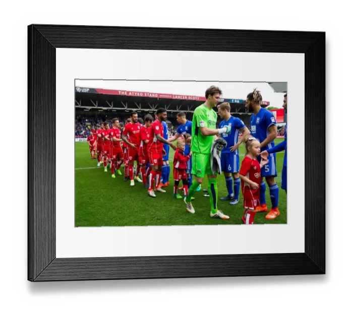 Framed Print : Unforgettable Moment: Bristol City Mascots and Birmingham City Players Heartwarming Handshake at Ashton Gate Stadium, Sky Bet Championship (07 / 05 / 2017) Framed Print : Unforgettable Moment: Bristol City Mascots and Birmingham City Players Heartwarming Handshake at Ashton Gate Stadium, Sky Bet Championship (07 / 05 / 2017)