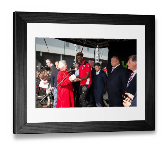 Framed Print : Tammy Abraham Receives Player of the Year Award at Bristol City's End of Season Fanzone