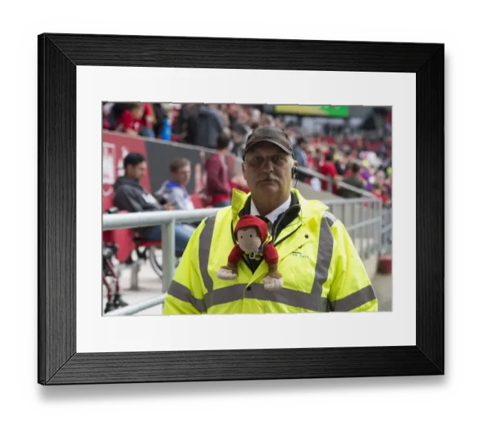 Framed Print : Steward at Ashton Gate: Tension Builds during Bristol City vs Birmingham City Championship Match (May 7, 2017) Framed Print : Steward at Ashton Gate: Tension Builds during Bristol City vs Birmingham City Championship Match (May 7, 2017)