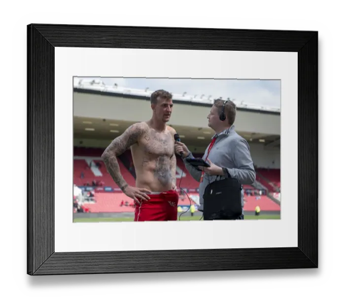 Framed Print : Aden Flint's Post-Match Interview: Bristol City vs. Birmingham City, 07-05-2017