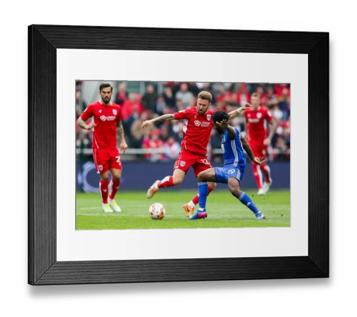 Framed Print : Intense Championship Clash: Matt Taylor vs Jacques Maghoma - Bristol City vs Birmingham City Framed Print : Intense Championship Clash: Matt Taylor vs Jacques Maghoma - Bristol City vs Birmingham City