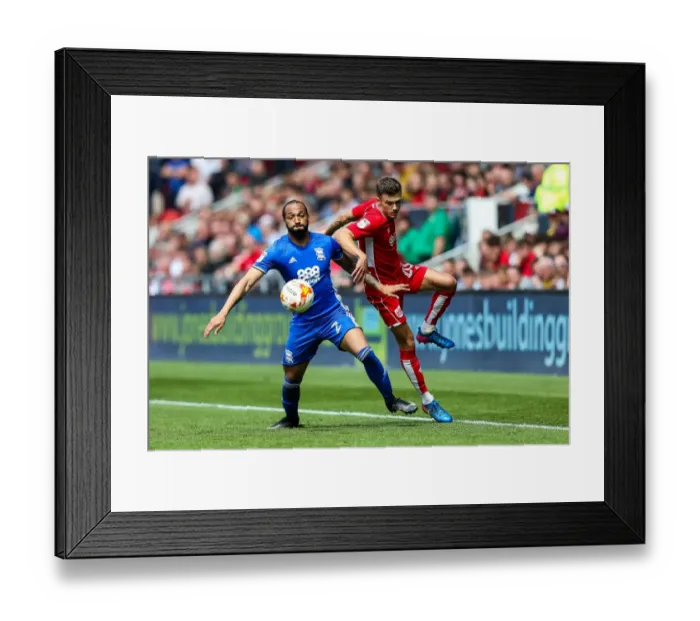 Framed Print : Intense Rivalry: Nsue vs Paterson Battle for Championship Supremacy - Bristol City vs Birmingham City Framed Print : Intense Rivalry: Nsue vs Paterson Battle for Championship Supremacy - Bristol City vs Birmingham City