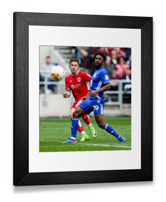 Framed Print : Intense Rivalry: Clash Between Brownhill and Maghoma at Ashton Gate