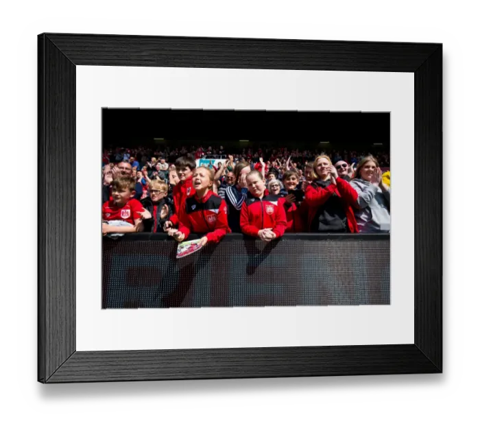 Framed Print : Bristol City Fans Celebrate Championship Title Win: United in Applause (Bristol City v Birmingham City)