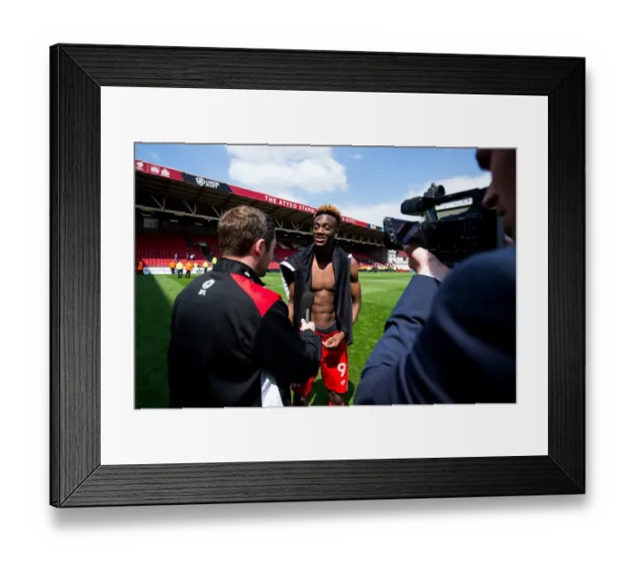Framed Print : Tammy Abraham's Season-End Interview: Bristol City v Birmingham City, Sky Bet Championship (07 / 05 / 2017, Ashton Gate Stadium) Framed Print : Tammy Abraham's Season-End Interview: Bristol City v Birmingham City, Sky Bet Championship (07 / 05 / 2017, Ashton Gate Stadium)