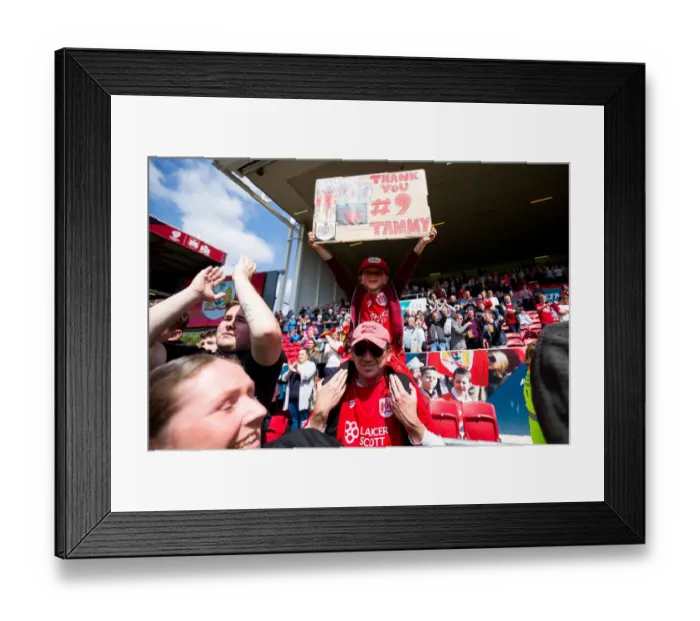 Framed Print : Bristol City's Championship Win: Tammy Abraham's Emotional Farewell to the Fans