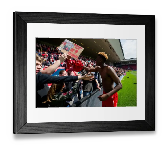 Framed Print : Tammy Abraham Celebrates Successful Loan Season with Bristol City Fans