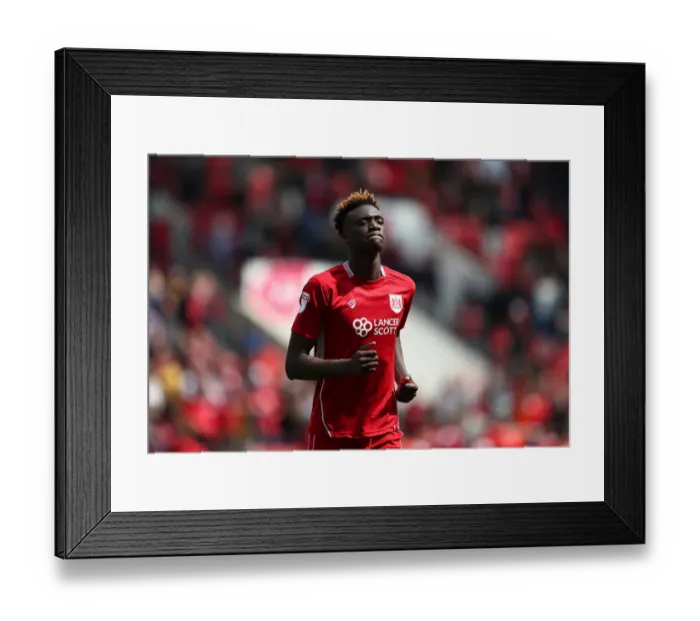 Framed Print : Tammy Abraham's Determined Performance: Bristol City vs Birmingham City (07-05-2017)