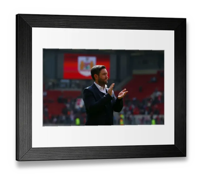 Framed Print : Bristol City vs Birmingham City: Lee Johnson Leads the Charge at Ashton Gate, Sky Bet Championship (May 7, 2017)