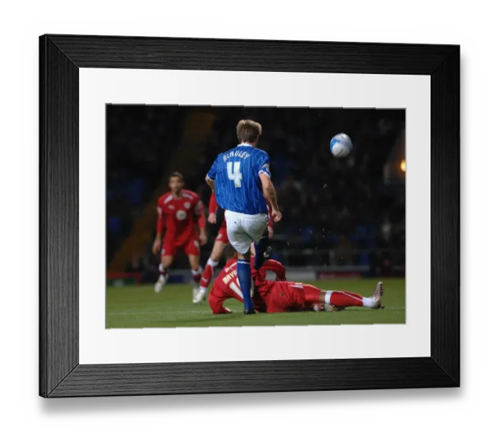 Framed Print : Nicky Maynard slides in on Gareth McAuley