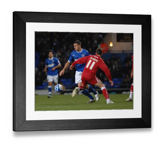 Framed Print : Mcindoe puts pressure on Jon Walters Framed Print : Mcindoe puts pressure on Jon Walters