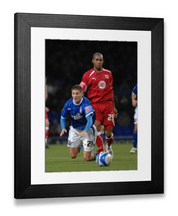 Framed Print : Clash of Titans: Ipswich Town vs. Bristol City (Season 08-09) Framed Print : Clash of Titans: Ipswich Town vs. Bristol City (Season 08-09)