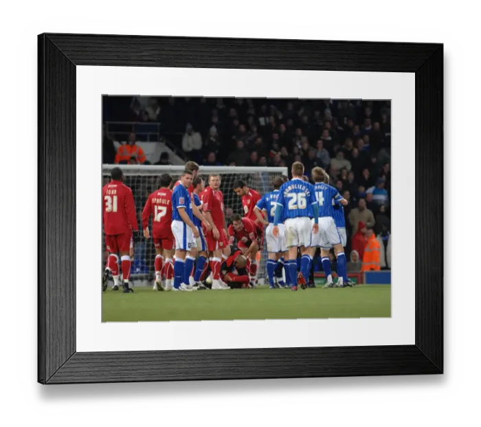 Framed Print : A Football Showdown: Bristol City vs Ipswich Town - Season 08-09