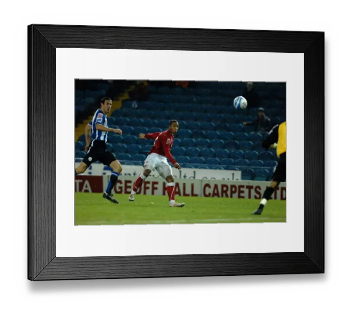 Framed Print : Nicky Maynard sees his shot saved