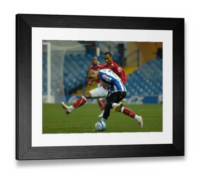 Framed Print : Nicky maynard blocks marcus tudgay
