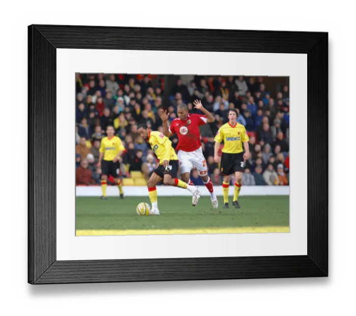 Framed Print : Watford vs. Bristol City: A Football Rivalry - Season 08-09 Framed Print : Watford vs. Bristol City: A Football Rivalry - Season 08-09