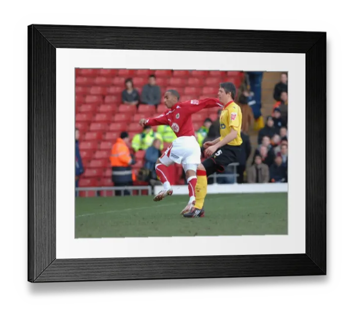 Framed Print : Championship Showdown: Watford vs. Bristol City (08-09) - A Football Rivalry: Watford vs. Bristol City